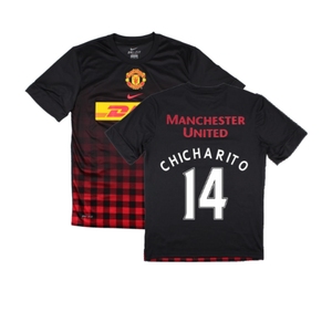 Manchester United 2010-2011 Training Shirt (M) (Chicharito 14) (Excellent)_0