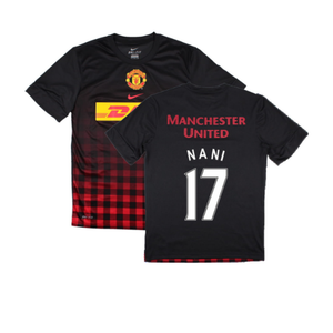 Manchester United 2010-2011 Training Shirt (M) (Nani 17) (Excellent)_0