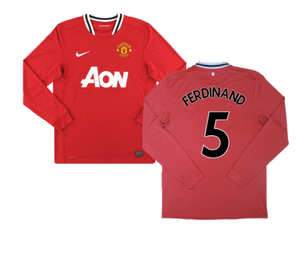 Manchester United 2011-12 Home Long Sleeve Shirt (M) Rooney #10 (Excellent) (Ferdinand 5)_0