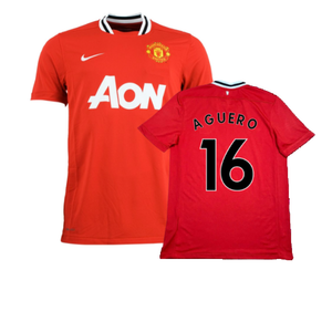 Manchester United 2011-12 Home Shirt (XL) (Aguero 16) (Excellent)_0