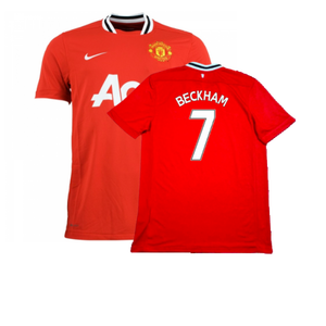 Manchester United 2011-12 Home Shirt (Excellent) (BECKHAM 7)_0