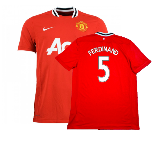 Manchester United 2011-12 Home Shirt (M) (Excellent) (Ferdinand 5)