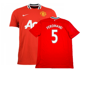 Manchester United 2011-12 Home Shirt (2XL) (Very Good) (Ferdinand 5)_0