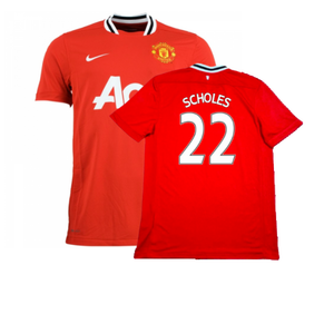 Manchester United 2011-12 Home Shirt (M) (Excellent) (Scholes 22)_0