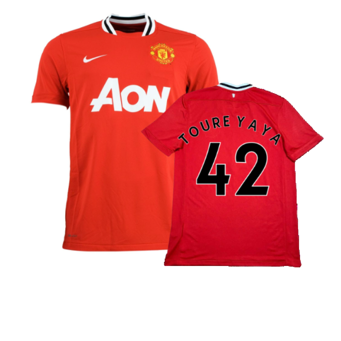 Manchester United 2011-12 Home Shirt (XL) (Toure Yaya 42) (Excellent)