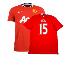 Manchester United 2011-12 Home Shirt (M) (Excellent) (Vidic 15)_0