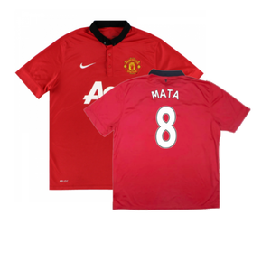 Manchester United 2013-14 Home (XL) (Excellent) (Mata 8)_0