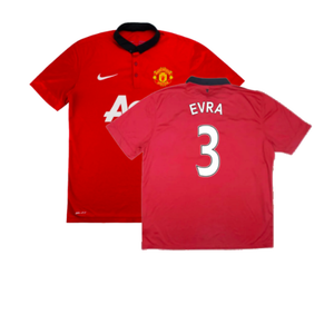 Manchester United 2013-14 Home Shirt (M) (Very Good) (Evra 3)_0