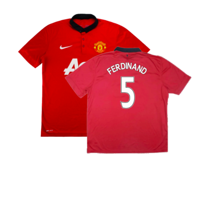 Manchester United 2013-14 Home Shirt (Very Good) (Ferdinand 5)