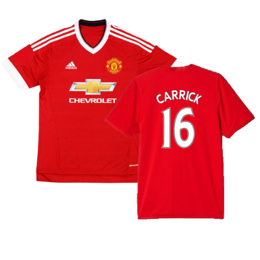Manchester United 2015-16 Home Shirt (S) (Carrick 16) (Good)_0