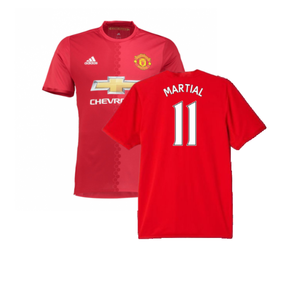 Manchester United 2016-17 Home Shirt (Womens 12) Pogba #6 (Very Good) (Martial 11)_0