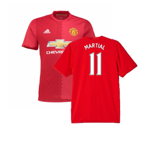 Manchester United 2016-17 Home Shirt (Womens 12) Pogba #6 (Very Good) (Martial 11)_0