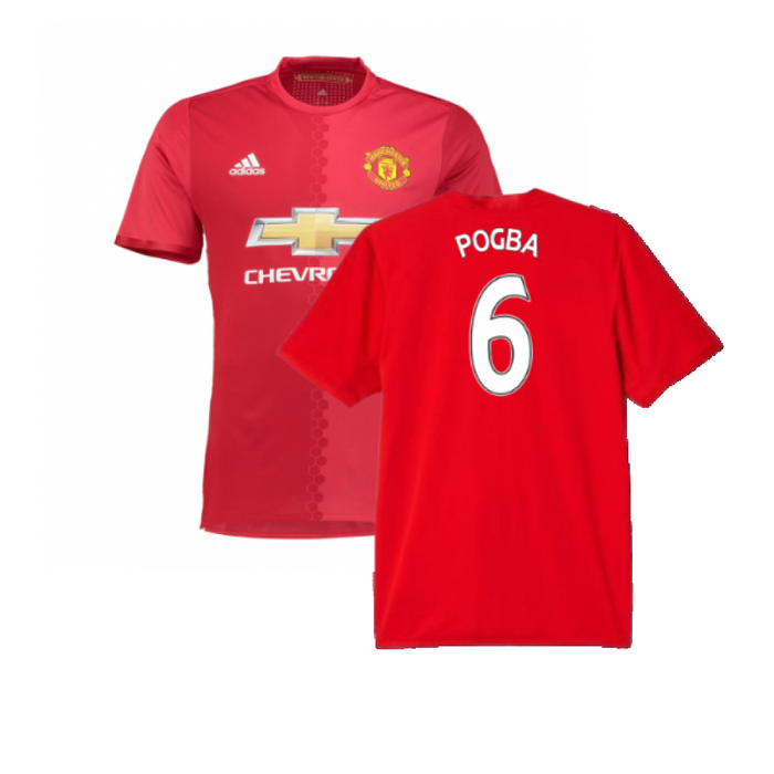 Manchester United 2016-17 Home Shirt (Womens 12) Pogba #6 (Very Good) (Pogba 6)