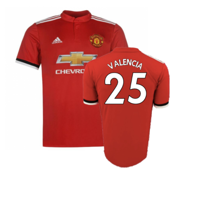 Manchester United 2017-18 Home Shirt (Excellent) (Valencia 25)