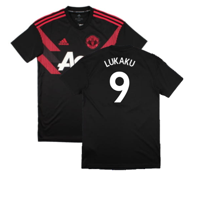 Manchester United 2018-2019 Adidas Training Shirt (S) (Mint) (Lukaku 9)