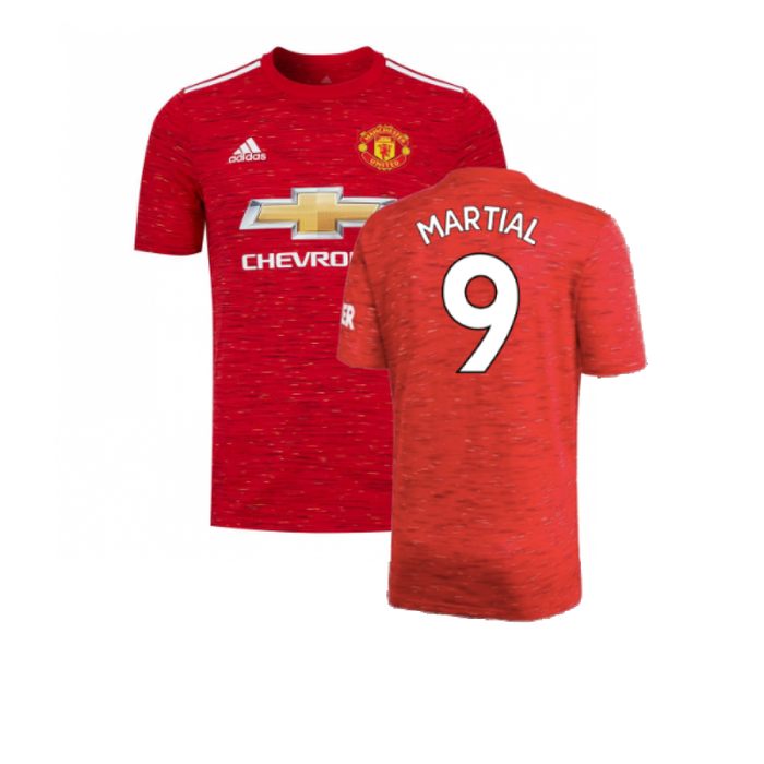 Manchester United 2020-21 Home Shirt (L) (Excellent) (MARTIAL 9)