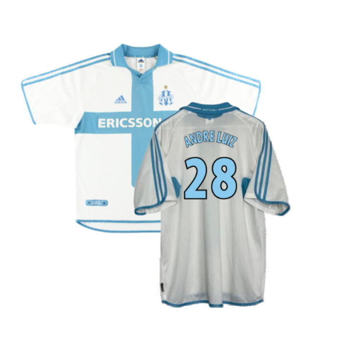 Marseille 2000-01 Home Shirt (XL) (Very Good) (Andre Luiz 28)