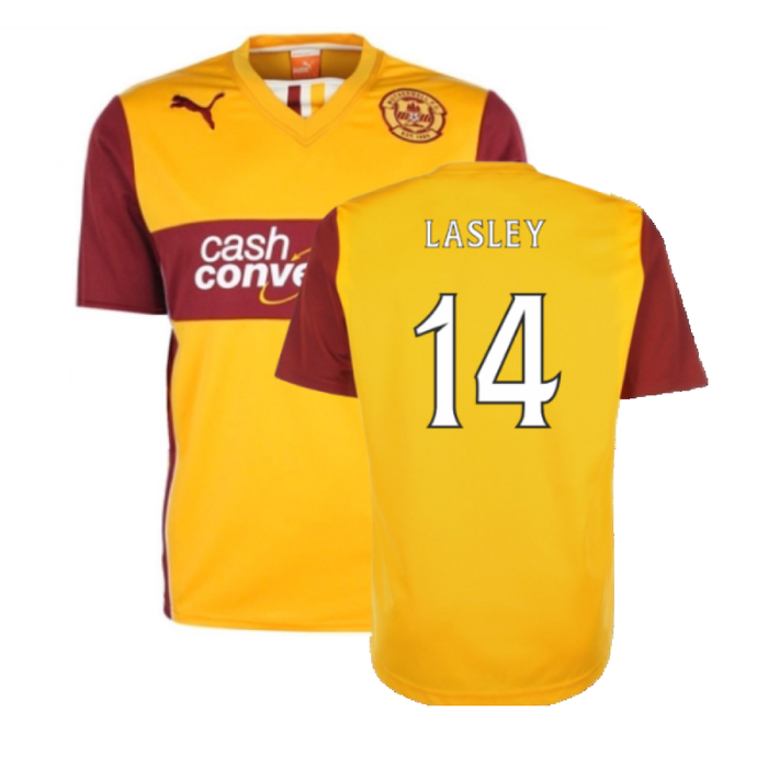 Motherwell 2013-14 Home Shirt (M) (Mint) (Lasley 14)