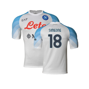 Napoli 2022-2023 Away Player Issue Shirt (XL) (Very Good) (Simeone 18)_0