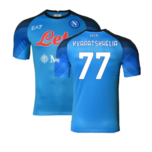 Napoli 2022-23 Player Issue Home Shirt (L) (Very Good) (Kvaratskhelia 77)_0