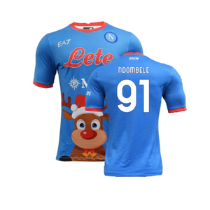Napoli 2022-23 Special Edition Christmas Shirt (S) (Excellent) (Ndombele 91)_0