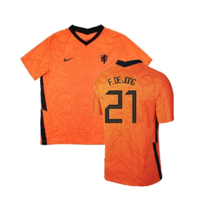 Netherlands 2020-22 Home Shirt (XXL) (Very Good) (F. DE JONG 21)_0