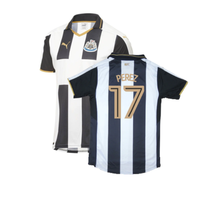 Newcastle United 2016-17 Sponsorless Home Shirt (M) (Excellent) (Perez 17)