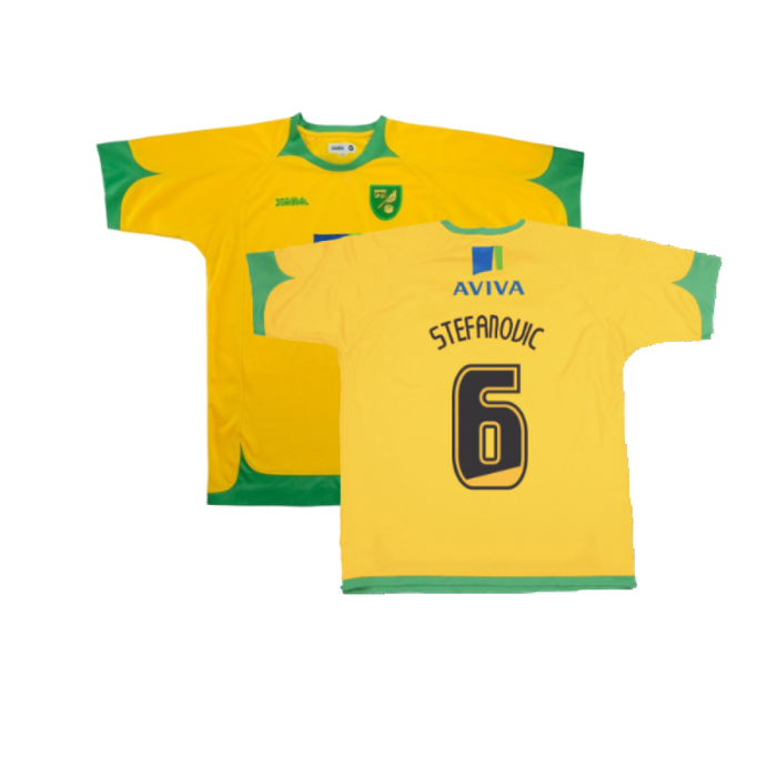 Norwich 2008-2010 Home Shirt (Good) (Stefanovic 6)