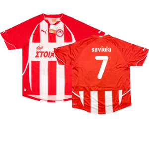 Olympiakos 2010-11 Home Shirt (M) (Good) (Saviola 7)_0