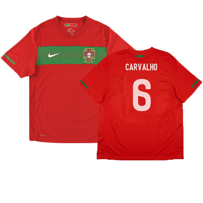 Portugal 2010-11 Home Shirt (XL) (Excellent) (Carvalho 6)