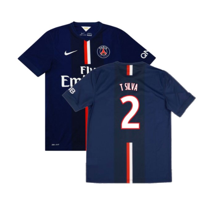 PSG 2014-15 Home Shirt (L) (Good) (T Silva 2)