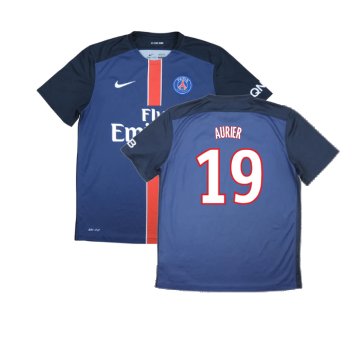 PSG 2015-16 Home Shirt (XL) (Mint) (Aurier 19)