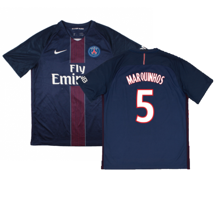 PSG 2016-17 Home Shirt (M) (Excellent) (Marquinhos 5)