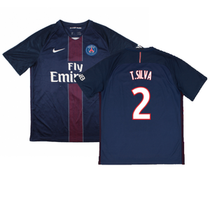 PSG 2016-17 Home Shirt (M) (Excellent) (T.Silva 2)_0