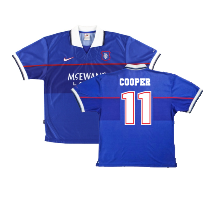 Rangers 1997-99 Home Shirt (XL Boys) (Excellent) (COOPER 11)