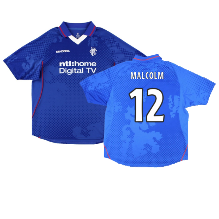 Rangers 2002-2003 Home Shirt (XXL) (Excellent) (Malcolm 12)