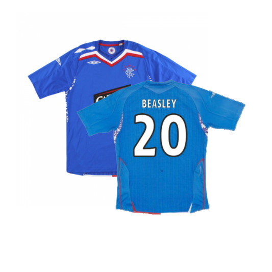 Rangers 2007-08 Home Shirt (Excellent) (Beasley 20)_0
