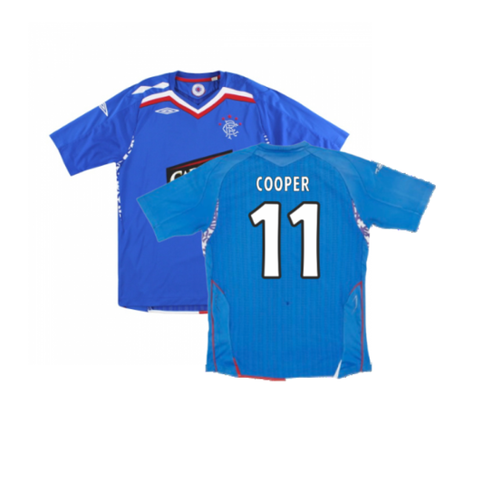 Rangers 2007-08 Home Shirt (Excellent) (COOPER 11)_0