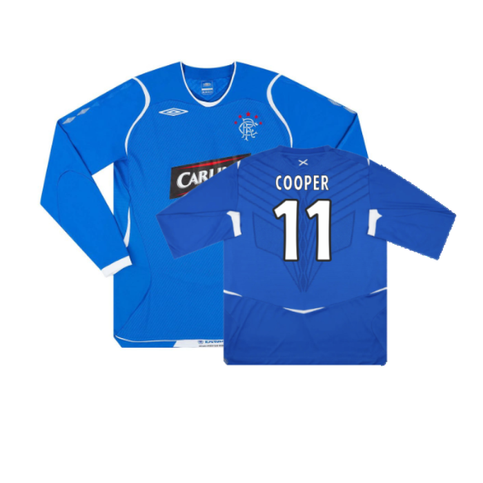 Rangers 2008-09 Home L/S Shirt (M) (Excellent) (COOPER 11)