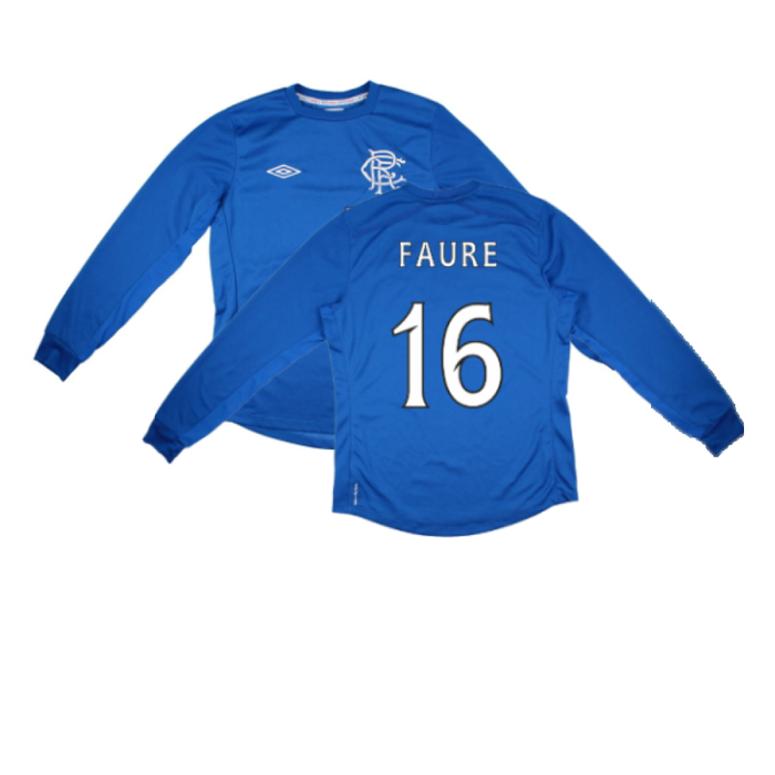 Rangers 2012-13 Long Sleeve Home Shirt (S) (Faure 16) (Excellent)