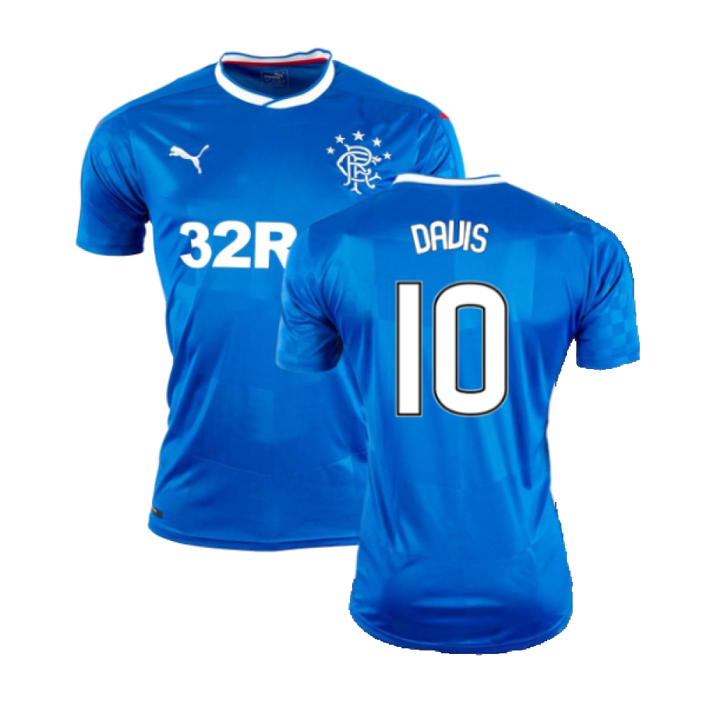 Rangers 2016-18 Home Shirt (XL) (Excellent) (Davis 10)_0