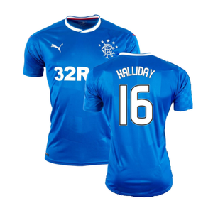 Rangers 2016-17 Home Shirt (XXL) (Fair) (Halliday 16)_0