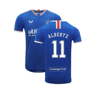 Rangers 2020-21 Home Shirt (S) (Mint) (ALBERTZ 11)_0