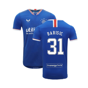 Rangers 2020-21 Home Shirt (S) (BARISIC 31) (Excellent)_0