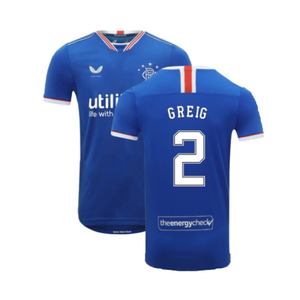 Rangers 2020-21 Home Shirt (S) (GREIG 2) (Excellent)_0