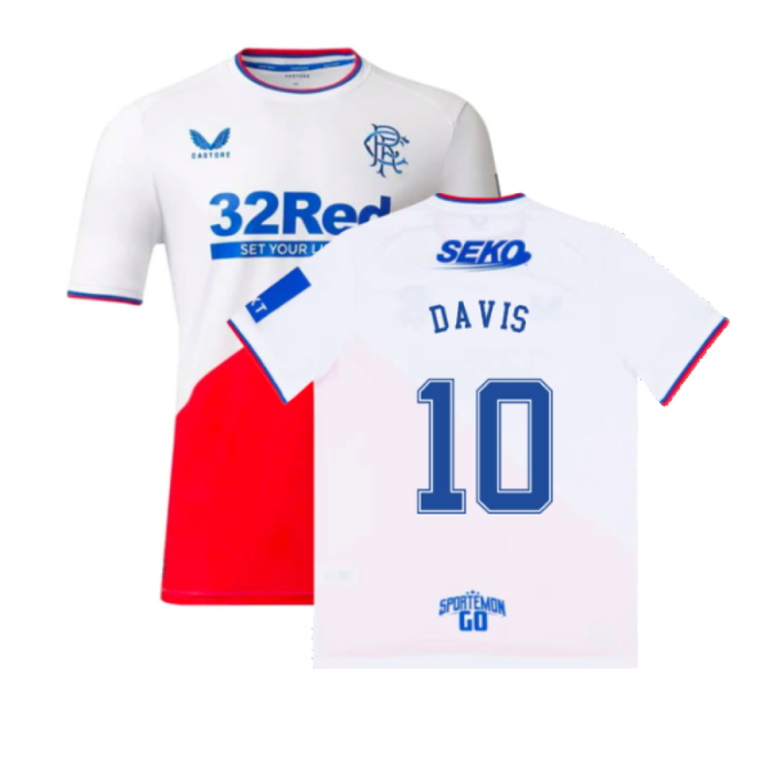 Rangers 2022-23 Away Shirt (L) (DAVIS 10) (Mint)