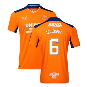 Rangers 2022-23 Third Shirt (XL) (Mint) (GOLDSON 6)_0