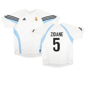 Real Madrid 2003-04 Adidas Training Shirt (L) (ZIDANE 5) (Excellent)_0