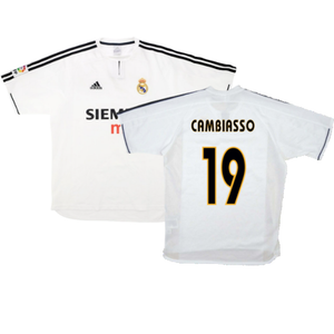 Real Madrid 2003-04 Home Shirt (M) (Good) (Cambiasso 19)_0