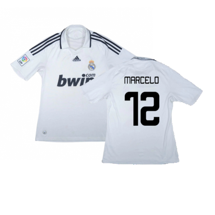 Real Madrid 2008-09 Home Shirt (L) (Very Good) (Marcelo 12)